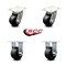 Service Caster 4 Inch Kingpinless Glass Filled Nylon Wheel Swivel Caster Swivel 2 Rigid, 2PK SCC-KP30S420-GFNR-2-R-2 - alternate 5